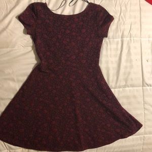 Burgundy midi dress